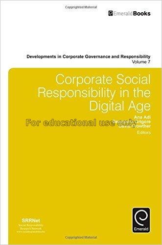Corporate social responsibility in the digital age...