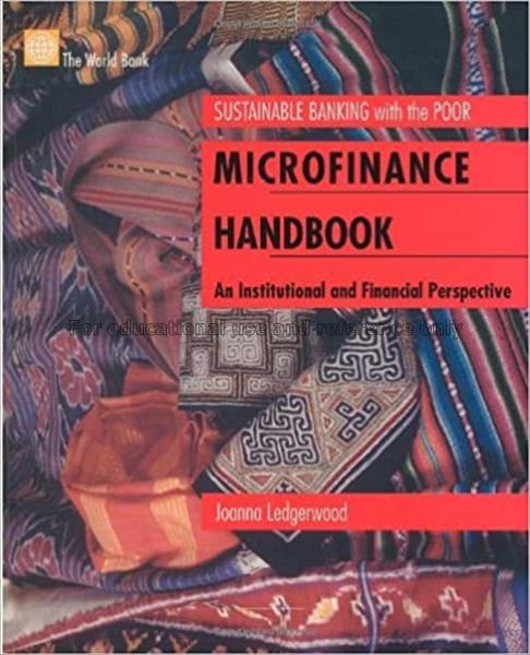 Microfinance handbook : an institutional and finan...