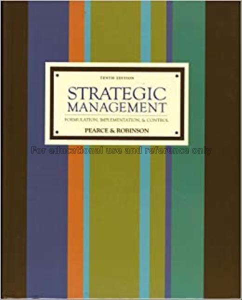 Strategic management : formulation, implementation...