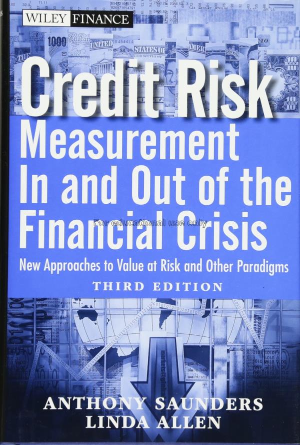 Credit risk measurement in and out of the financia...