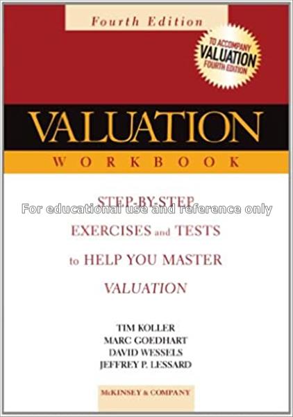 Valuation workbook  : step by step exercises and t...