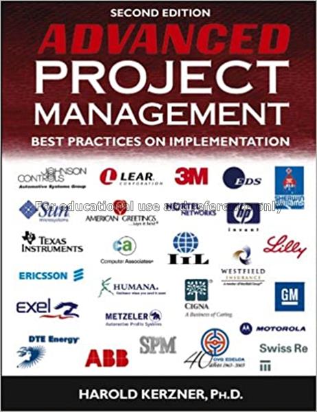 Advanced project management : best practices on im...