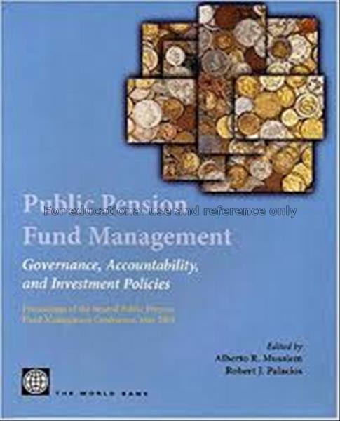 Public pension fund management : governance, accou...