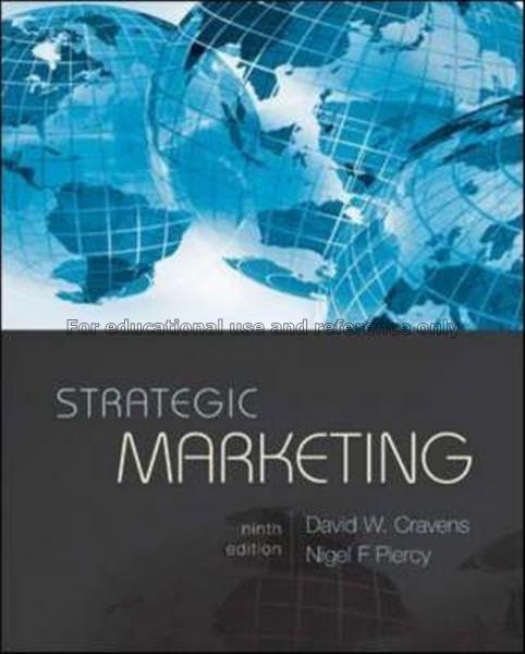 Strategic marketing / David W. Cravens, Nigel F. P...