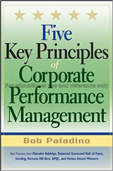 Five key principles of corporate performance manag...