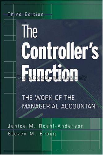 The controller's function : the work of the manage...