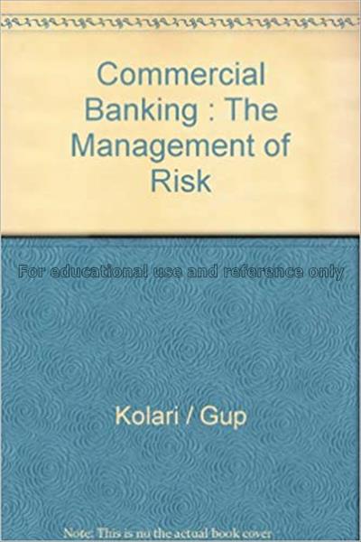 Commercial banking : the management of risk / Bent...
