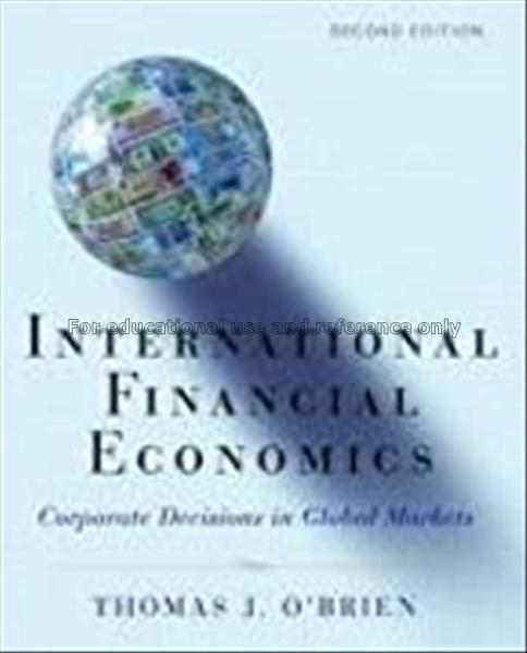International financial economics : corporate deci...