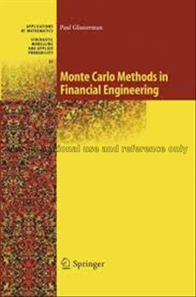 Monte Carlo methods in financial engineering / Pau...