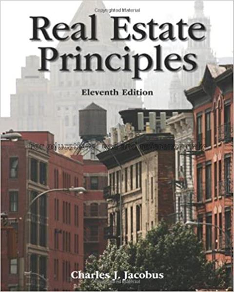 Real estate principles / Charles J. Jacobus...