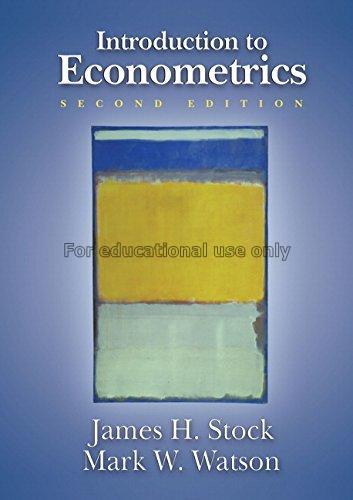 Introduction to econometrics / James H. Stock, Mar...