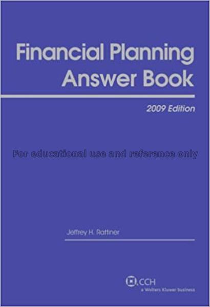 Financial planning answer book. / Jeffrey H.Rattin...
