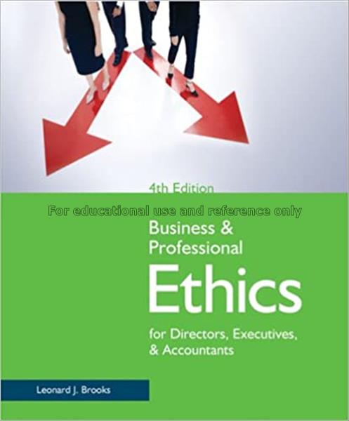 Business & professional ethics for directors, exec...