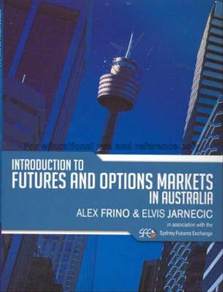 Introduction to futures and options markets in Aus...